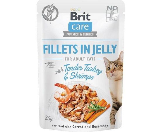 BRIT CARE FILLETS IN JELLY FLAVOUR BOX- WET CAT FOOD - 12 X 85G