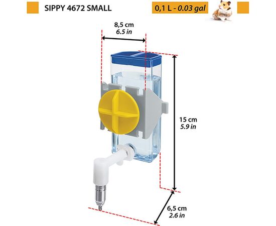 FERPLAST SIPPY - AUTOMATIC FEEDER FOR RODENTS - SMALL