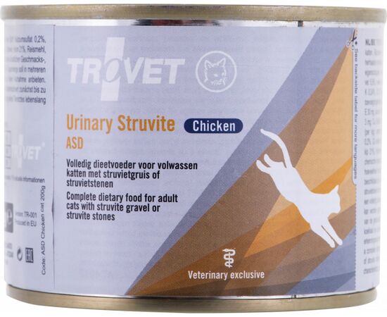 TROVET ASD URINARY STRUVITE WITH CHICKEN - WET CAT FOOD - 200 G