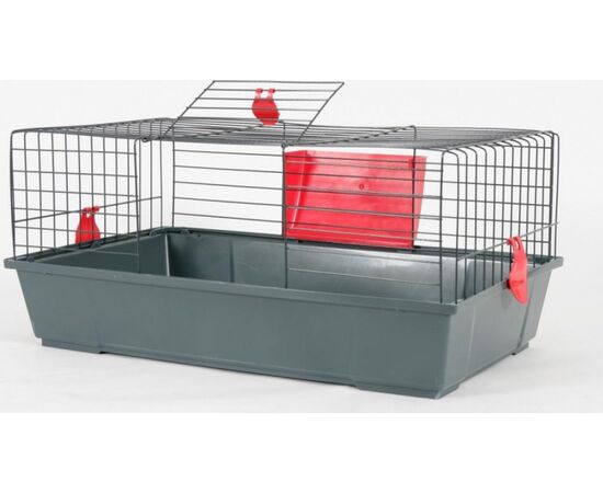 ZOLUX CAGE FOR LARGE RODENTS CLASSIC 80 CM GREY/RED