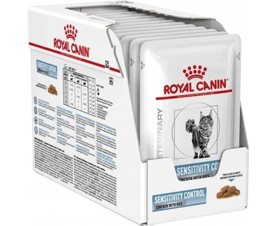 ROYAL CANIN SENSITIVITY CONTROL WET CAT FOOD CHUNKS IN SAUCE CHICKEN WITH RICE 12X85 G