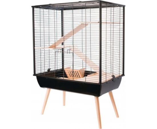 ZOLUX CAGE NEO COZY LARGE RODENTS H80, BLACK COLOR