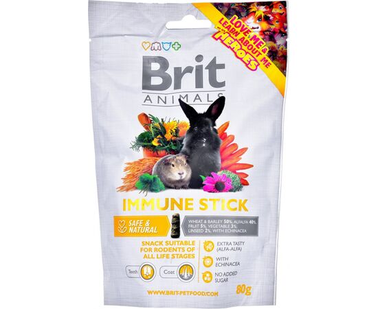 BRIT ANIMALS IMMUNE STICK FOR RODENTS - 80 G RODENT TREAT