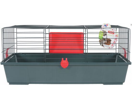 ZOLUX CAGE FOR LARGE RODENTS CLASSIC 80 CM GREY/RED