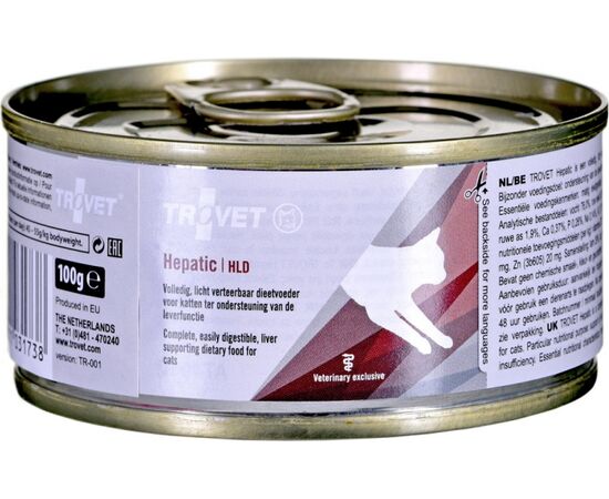 TROVET HLD HEPATIC 100G ZE ŚWIEŻYM KURCZAKIEM, DLA KOTÓW