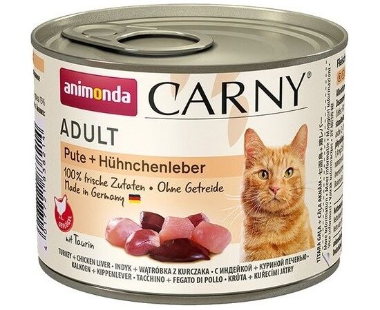 ANIMONDA CAT CARNY ADULT TURKEY WITH CHICKEN LIVER - WET CAT FOOD - 200G
