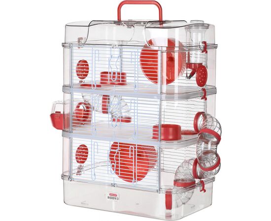 ZOLUX RODY3 TRIO - RODENT CAGE - RED