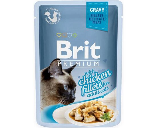 BRIT PREMIUM WITH CHICKEN FILLETS - WET CAT FOOD - 85G
