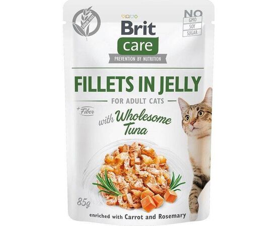 BRIT CARE FILLETS IN JELLY FLAVOUR BOX- WET CAT FOOD - 12 X 85G