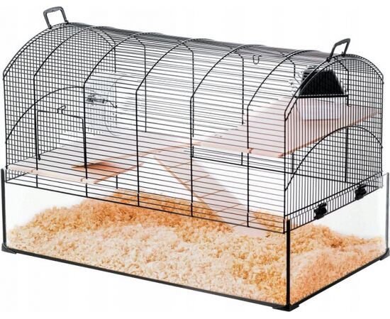 ZOLUX CAGE NEOPANAS XL WITH GLASS CUVETTE, BLACK