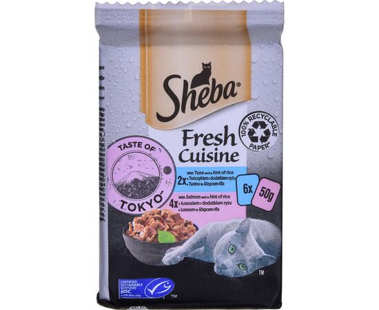 SHEBA MINI FRESH CUISINE TASTE OF TOKYO - WET CAT FOOD - 6X50 G