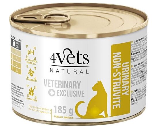 4VETS NATURAL URINARY NO STRUVIT CAT - WET CAT FOOD - 185 G