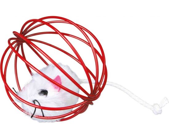 TRIXIE MOUSE IN A WIRE BALL