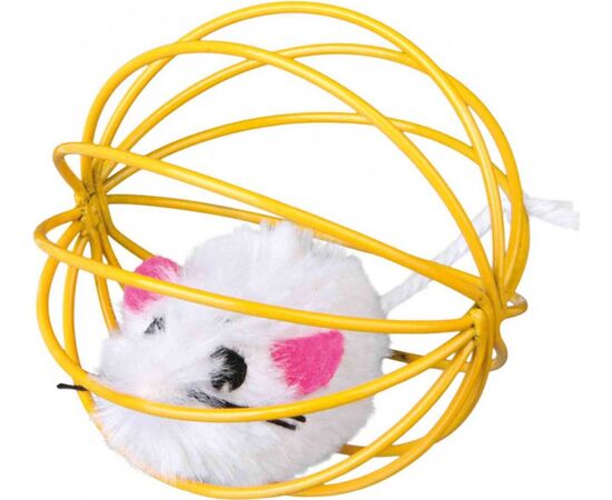 TRIXIE MOUSE IN A WIRE BALL