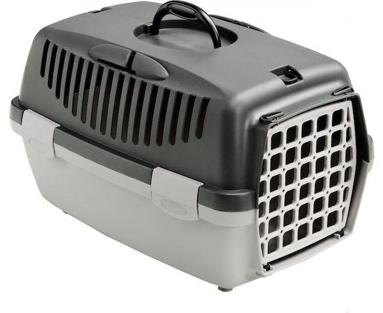 ZOLUX TRANSPORT BOX GULLIVER 1 WITH PLASTIC DOOR  LIGHT GRAY / DARK GRAY