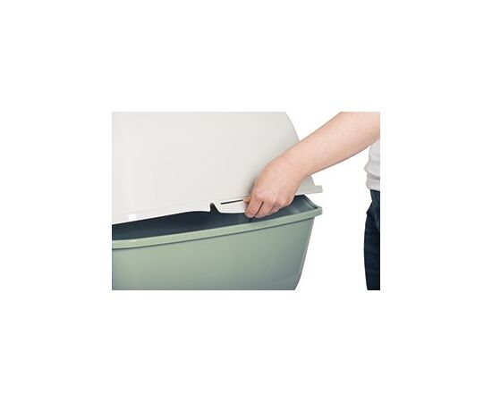 ROTHO BAILEY HOODED LITTER BOX GREEN, WHITE