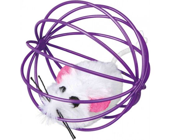 TRIXIE MOUSE IN A WIRE BALL