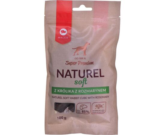 MACED SUPER PREMIUM NATUREL SOFT RABBIT WITH ROSEMARY - DOG TREAT - 100G