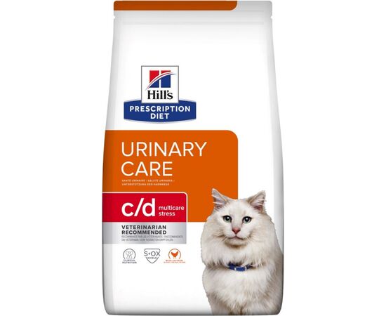 HILL'S PRESCRIPTION DIET FELINE C/D MULTICARE STRESS DRY CAT FOOD CHICKEN 1,5 KG