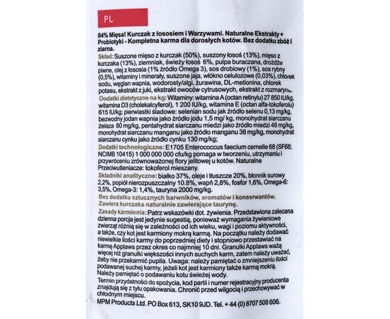 APPLAWS CAT ADULT CHICKEN WITH SALMON 7,5 KG