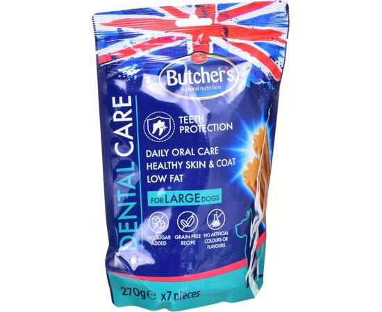 BUTCHER'S DENTAL CARE - DENTAL SNACK FOR LARGE BREEDS - 270G