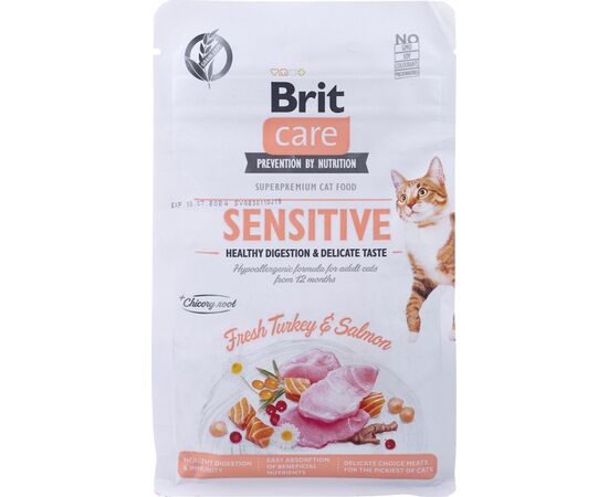 BRIT CARE GRAIN-FREE SENSITIVE TURKEY&SALMON - DRY CAT FOOD - 400 G