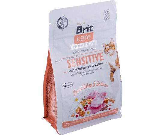 BRIT CARE GRAIN-FREE SENSITIVE TURKEY&SALMON - DRY CAT FOOD - 400 G