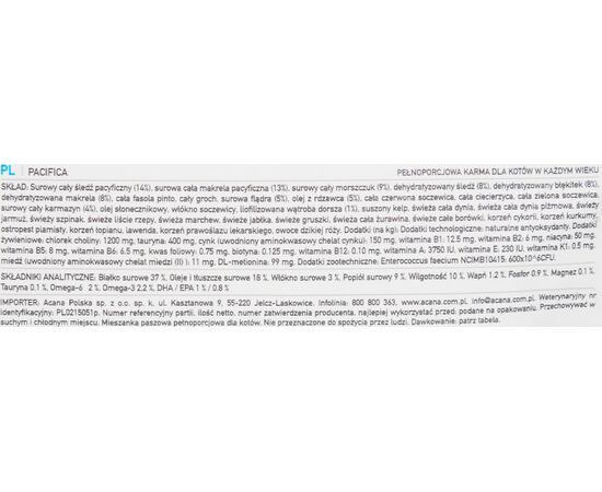 ACANA PACIFICA CAT 1,8 KG