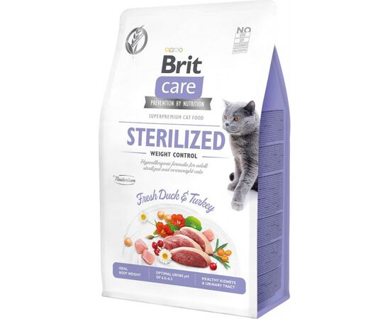 BRIT CARE GRAIN-FREE STERILIZED WEIGHT CONTROL  - DRY CAT FOOD - 2 KG