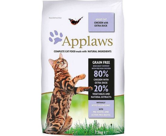 APPLAWS 5060333435653 CATS DRY FOOD 7.5 KG ADULT CHICKEN