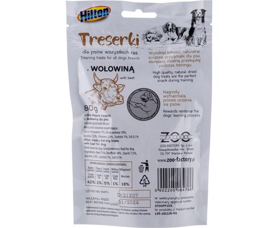 HILTON TREANING TREATS BEEF - DOG TREAT - 80G