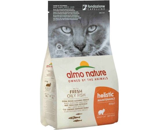 ALMO NATURE HOLISTIC ADULT WITH OILY FISH - DRY CAT FOOD - 400 G