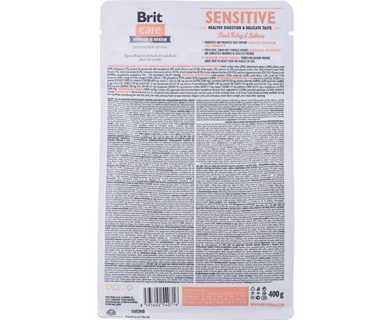 BRIT CARE GRAIN-FREE SENSITIVE TURKEY&SALMON - DRY CAT FOOD - 400 G