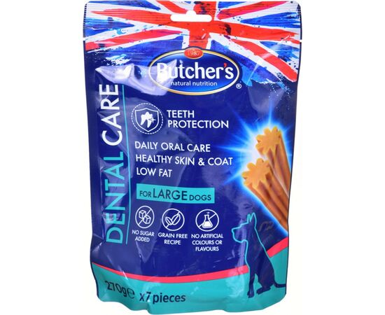 BUTCHER'S DENTAL CARE - DENTAL SNACK FOR LARGE BREEDS - 270G