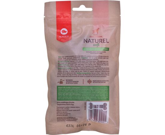 MACED SUPER PREMIUM NATUREL SOFT RABBIT WITH ROSEMARY - DOG TREAT - 100G