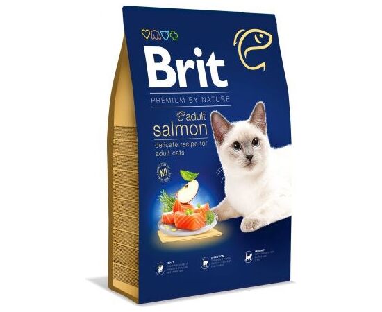 BRIT DRY CAT FOOD BRIT PREMIUM BY NATURE ADULT SALMON 1,5 KG