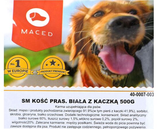 MACED KOŚĆ PRASOWANA BIAŁA Z KACZKĄ 500G