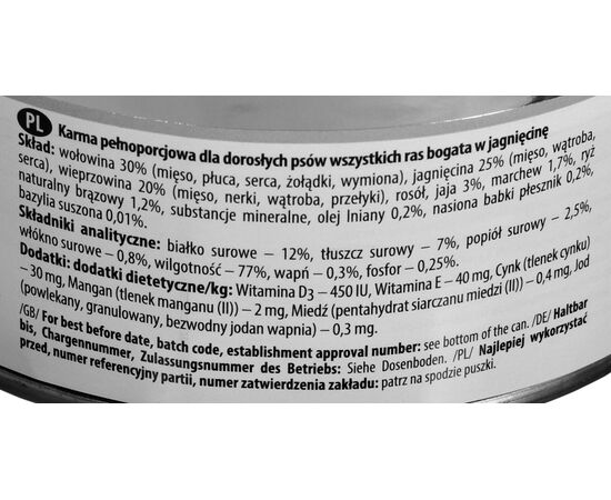 DOLINA NOTECI PREMIUM RICH IN LAMB - WET DOG FOOD - 800G