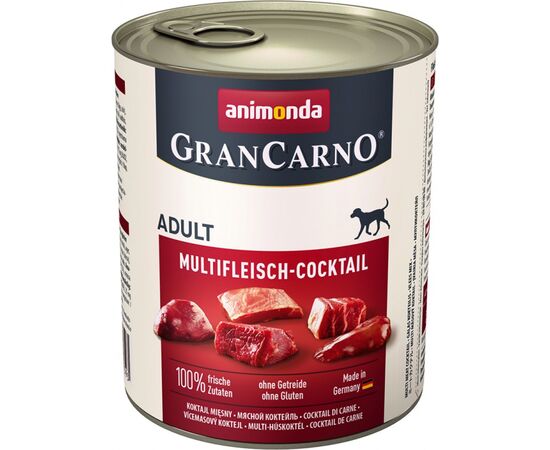 ANIMONDA GRANCARNO MULTI MEAT COCKTAIL BEEF, CHICKEN, GAME, HEART, TURKEY ADULT 800 G
