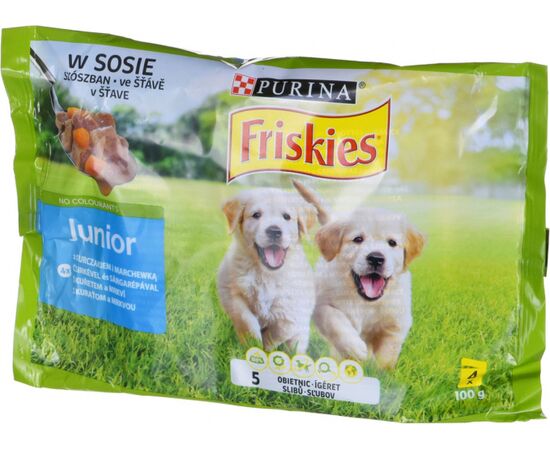 PURINA NESTLE FRISKIES JUNIOR CHICKEN WITH CARROTS - WET DOG FOOD - 4X100G