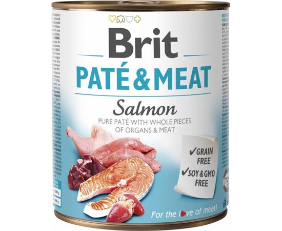 BRIT PATÉ & MEAT WITH SALMON - 800G