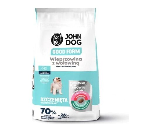 JOHN DOG GOOD FORM PUPPY PORK WITH BEEF  - DRY DOG FOOD - 12 KG