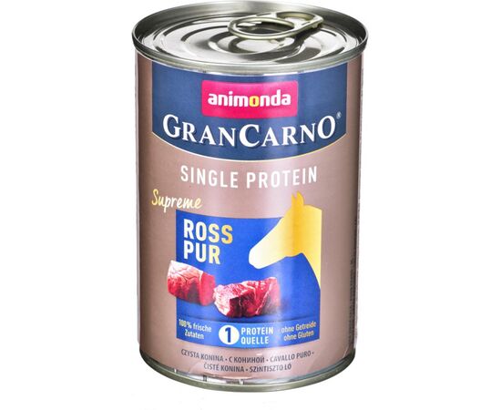 ANIMONDA GRANCARNO SINGLE PROTEIN FLAVOR: HORSE MEAT - 400G CAN