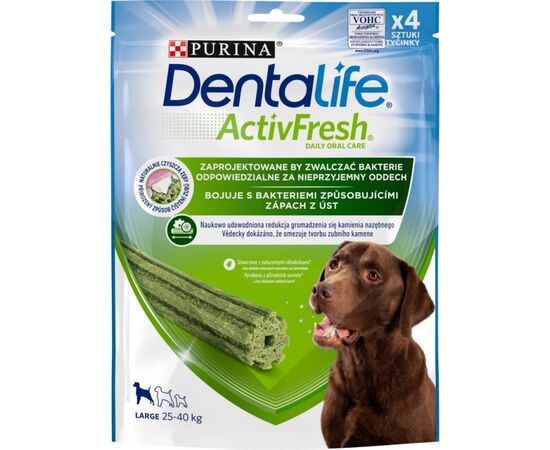 PURINA NESTLE PURINA DENTALIFE ACTIVE FRESH LARGE - DENTAL SNACK FOR DOGS - 142G