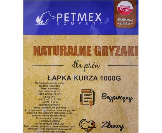 PETMEX DOG CHEW CHICKEN PAW - 1 KG