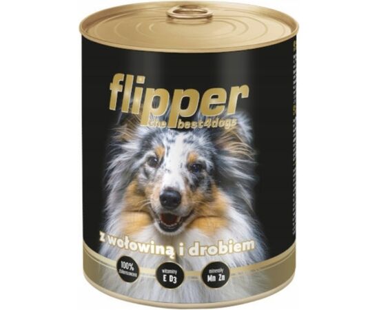 DOLINA NOTECI FLIPPER - BEEF WITH POULTRY - WET DOG FOOD - 800 G