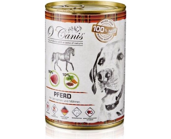O'CANIS HORSE MEAT WITH VEGETABLES AND LINSEED  - WET DOG FOOD - 400 G