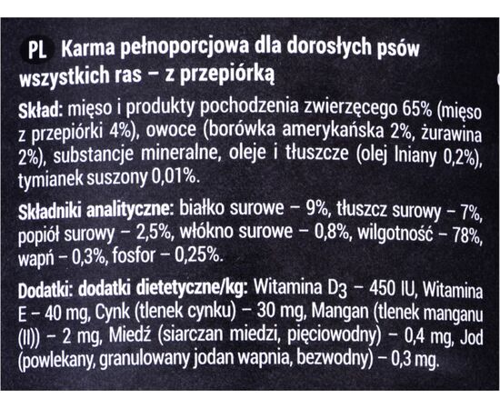 DOLINA NOTECI RAFI WITH QUAIL - WET DOG FOOD - 400G