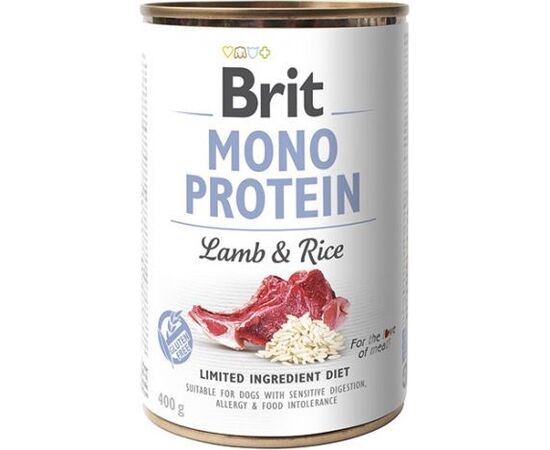 BRIT MONO PROTEIN WET DOG FOOD LAMB WITH RICE 400 G
