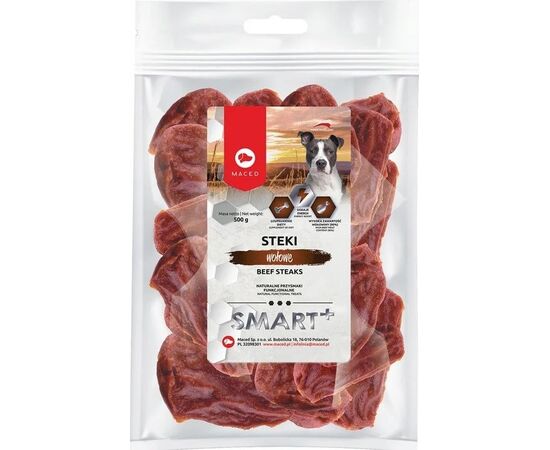 MACED BEEF STEAKS - DOG TREAT - 500G